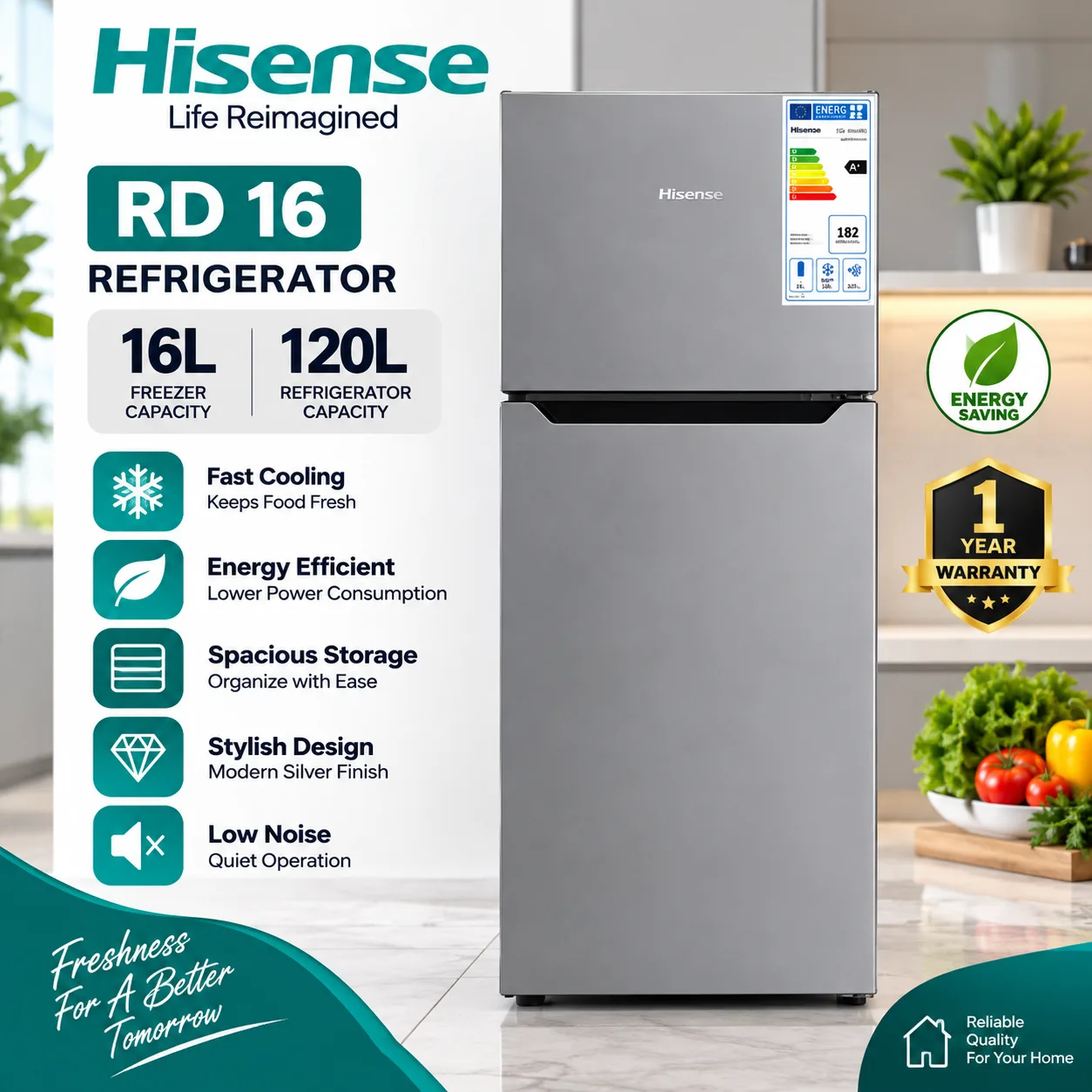 HISENSE FRIDGE RD16